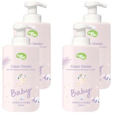 nac nac 花萃保濕2合1洗沐慕斯, 500ml, 4瓶