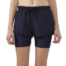 ILIKAI 女款假兩件式半截內搭海灘褲