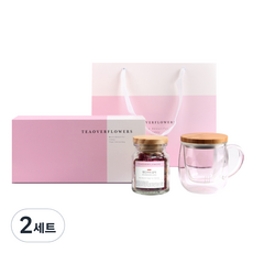 TEA OVER FLOWERS More Beautiful 馬克杯花茶禮盒, 雞冠花茶 + 馬克杯 + 禮盒, 2套