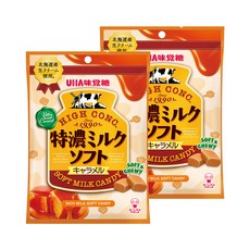 UHA味覺糖 特濃軟糖 焦糖味 北海道牛乳 濃郁焦糖風味 Q彈口感 獨立包裝, 70g, 2包