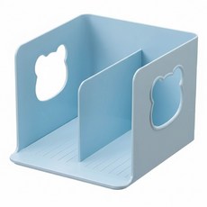 FL生活+ 可愛小熊雙槽兒童書架 A-171 310g 2個, 藍色