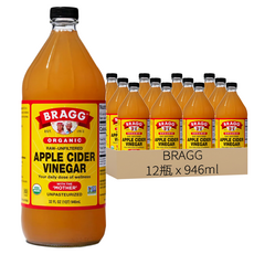 BRAGG 有機蘋果醋, 946ml, 12瓶