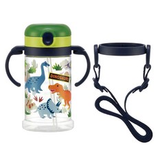 Skater 雙耳彈蓋式吸管水壺(附背帶), 恐龍, 1個, 370ml