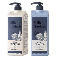 밀크바오밥 세라 샴푸 1.2L + 트리트먼트 1.2L 화이트머스크향, 1개