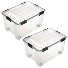 KEYWAY 聯府 Fine防潮整理箱 附輪 10L, 透明色, 2個