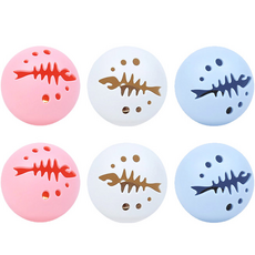 DING DONG PET 貓用五感玩具球組 3入, 2組, 鈴鐺球、閃光球、貓薄荷球