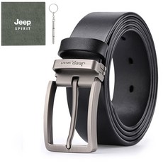 JEEP SPIRIT 休閒天然牛皮皮帶 + Jeep專用盒套組