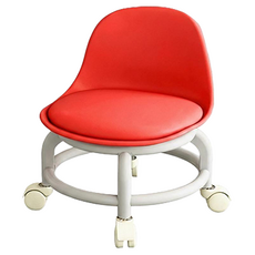 Leobin 靜音坐式滾輪椅, 紅色, 1個