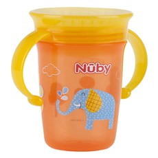 Nuby 學習杯 240ml, 橘色, 1個
