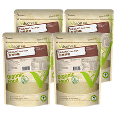 Vilson 米森有機 有機砂糖, 無添加防腐劑、人工香料及色素，無添加抗凝結劑，來自純淨無汙染農場, 450g, 4包