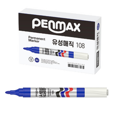 펜맥스 유성매직 108, 청색, 12개