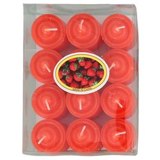 香精盒裝蠟燭(12入x2盒), 1入, 紅色, 香精