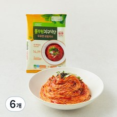 풀무원 지구식단 얇은 두유면 비빔국수, 423g, 6개