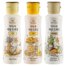 마이노멀 저당 드레싱 참깨흑임자 240g + 유자 280g + 시저 240g, 1세트