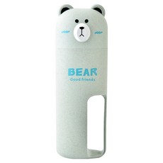 더자카 파스텔 곰돌이 칫솔 케이스, 그린, 1개 그린, 1개