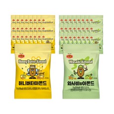 머거본 허니버터 아몬드 10g x 25p + 와사비맛 아몬드 10g x 25p, 500g, 1세트