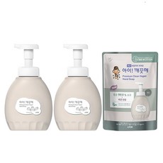 아이깨끗해 프리미엄 클린 비건 폼 핸드솝 무향 450ml x 2p + 리필 400ml, 1개