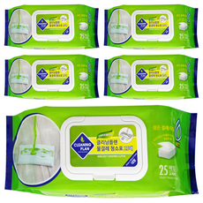 CLEANING PLAN 大型濕拖巾 25片, 5個