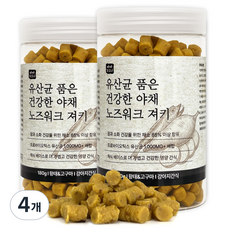 야아부르니 강아지 간식 유산균 품은 건강한 야채 노즈워크 져키, 180g, 4개, 혼합맛(황태/고구마)
