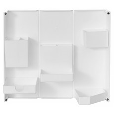 3단 접이식 마그넷 데스크 오거나이저, 화이트, 1개