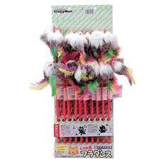 DoggyMan 貓用小老鼠逗貓棒 20支, 混色, 1組