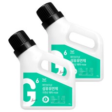 REBOW 檸檬酸水衣物柔軟精 萊姆香, 1L, 2個