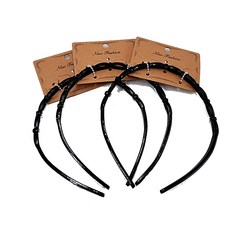 SY 基本款髮箍 SY12140 3個,魚眼黑,1組 - 簡約時尚，舒適耐用