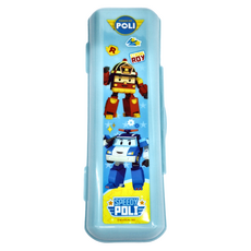 德德小品集 兒童款 波力餐具盒, 藍色, 方便打開, 21 x 6.5 x 4cm, 1個