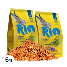 RIO 사랑앵무 잉꼬 전용 사료 21012, 1kg, 6개