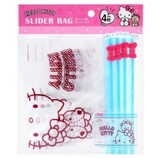 Hello Kitty 凱蒂貓 夾鏈袋, 4個, 1組