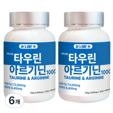 닥터스원 타우린 아르기닌 1000 120g, 120정, 6개