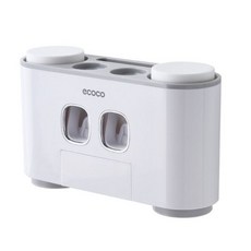 ecoco 意可可 牙刷架 4杯套組, 灰色, 1組