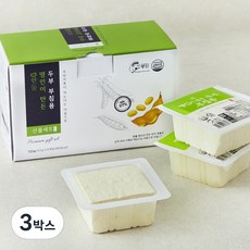 한둘 명인이 만든 두부 부침용 6개입, 720g, 3박스