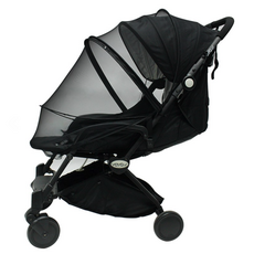 拉鍊式嬰兒車蚊帳, 1個, 黑色