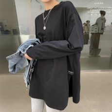 피어니스트 여성용 레이어드 베이스 트임 티셔츠 2p