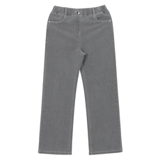 女童靴型灰色水洗牛仔褲
