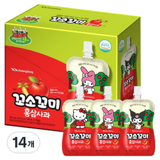 꼬소꼬미 광동 어린이음료 홍삼사과맛, 14개, 100ml