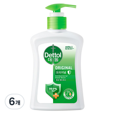 데톨 향균 핸드워시 오리지널, 250g, 250ml, 6개