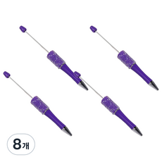 탑피아 DIY 글리터 꾸미기 볼펜 1.0mm, TYPE13, 8개