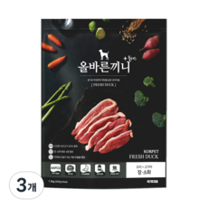 국개대표 강아지 올바른끼니 기능성 사료, 장건강/유산균, 1.2kg, 3개