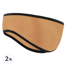 투그램플러스 보온 귀마개 헤어밴드, 카키, 2개