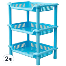 Meitoku 3層多功能方形置物架, 2個