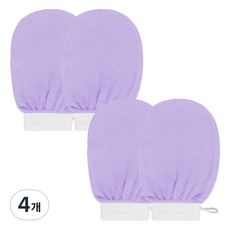 지앤와이 저자극 비스코스 때밀이 장갑, 라벤더, 2개입, 4개