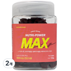 코코브라운 강아지 뉴트리파워맥스 피부 영양제, 눈물개선/눈건강, 150g, 2개