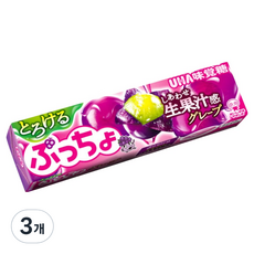 유하미카쿠토 미카쿠토 푸쵸 토로케루 포도맛 스틱 캔디, 50g, 3개