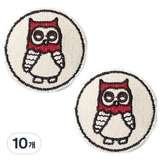 동대문단추왕 장식용 자수 동물 부엉이 브로치, 10개