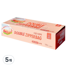 생활을그리다 이중 지퍼백 30 x 35 cm 랜덤발송, 특대(XL), 5개, 80개입