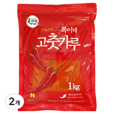 복이네먹거리 중국산 고운 고춧가루 보통맛 떡볶이 소스용, 1kg, 2개