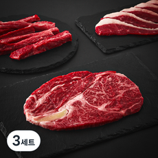 농협안심한우 등심 1등급 구이용 200g + 갈비살 1등급 구이용 150g + 차돌박이 1등급 구이용 150g 63호 세트 (냉장), 500g, 3세트
