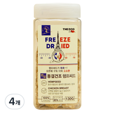 더독 강아지 바싹한 한입 오븐애 동결건조간식, 닭 + 햄프시드 혼합맛, 4개